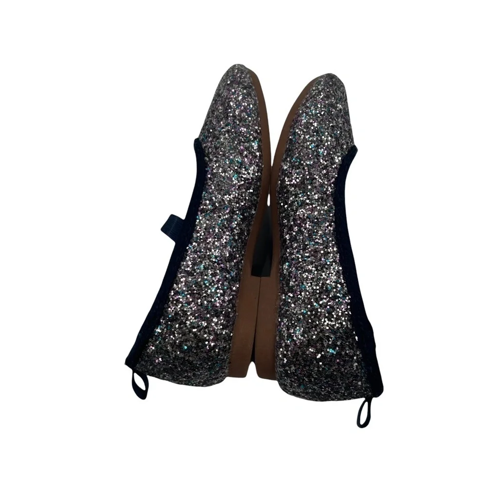 OshKosh B'gosh Blue Purple Glitter Slip On Mary Jane Shoes Size 5 Girl's